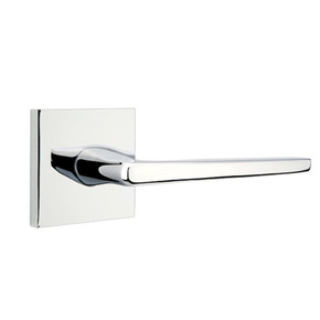 Emtek 5110-HER-US26 Hermes Door Lever Passage Set With Square Rosette Polished Chrome