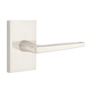 Emtek 5112-HER-US15 Hermes Door Lever Passage Set With Modern Rectangular Rosette Satin Nickel