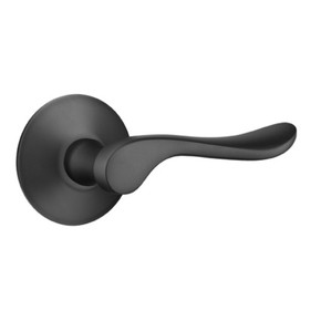 Emtek 5107-LU-US19 Luzern Door Lever Passage Set With Modern Rosette Flat Black