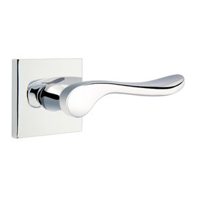 Emtek 5110-LU-US26 Luzern Door Lever Passage Set With Square Rosette Polished Chrome