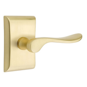Emtek 5051-LU-US4 Luzern Door Lever Dummy Set With Neos Rosette Satin Brass
