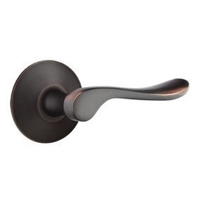 Emtek 5057-LU-US10B Luzern Door Lever Dummy Set With Modern Rosette Oil Rubbed Bronze