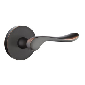Emtek 5059-LU-US10B Luzern Door Lever Dummy Set With Disk Rosette Oil Rubbed Bronze