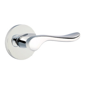 Emtek 5059-LU-US26 Luzern Door Lever Dummy Set With Disk Rosette Polished Chrome