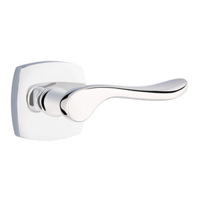 Emtek 5306-LU-US26 Luzern Door Lever Dummy Set With Urban Modern Rosette Polished Chrome