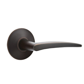Emtek 5057-POS-US10B Poseidon Door Lever Dummy Set With Modern Rosette Oil Rubbed Bronze