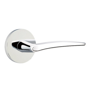 Emtek 5109-POS-US26 Poseidon Door Lever Passage Set With Disk Rosette Polished Chrome