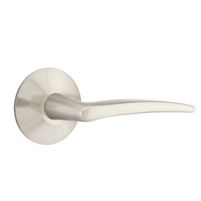 Emtek 5207-POS-US15 Poseidon Door Lever Privacy Set With Modern Rosette Satin Nickel
