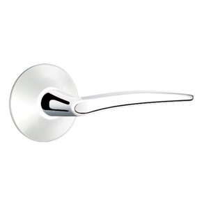 Emtek 5207-POS-US26 Poseidon Door Lever Privacy Set With Modern Rosette Polished Chrome
