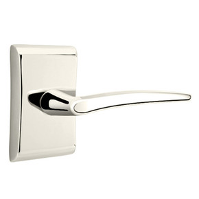 Emtek 5211-POS-US14 Poseidon Door Lever Privacy Set With Neos Rosette Polished Nickel