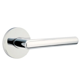 Emtek 5109-STU-US26 Stuttgart Door Lever Passage Set With Disk Rosette Polished Chrome