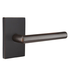 Emtek 5112-STU-US10B Stuttgart Door Lever Passage Set With Modern Rectangular Rosette Oil Rubbed Bronze