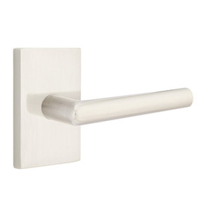 Emtek 5112-STU-US15 Stuttgart Door Lever Passage Set With Modern Rectangular Rosette Satin Nickel