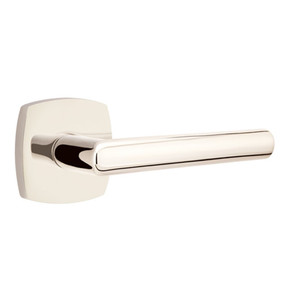 Emtek 5316-STU-US14 Stuttgart Door Lever Passage Set With Urban Modern Rosette Polished Nickel