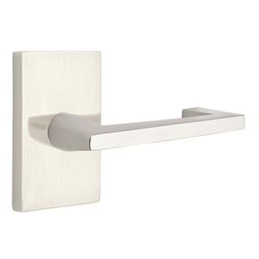 Emtek 5052-AG-US15 Argos Door Lever Dummy Set With Modern Rectangular Rosette Satin Nickel