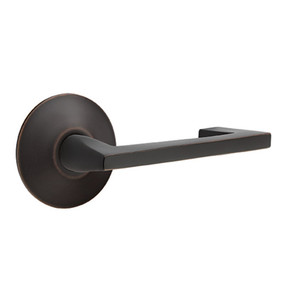 Emtek 5057-AG-US10B Argos Door Lever Dummy Set With Modern Rosette Oil Rubbed Bronze