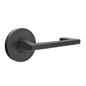 Emtek 5109-AG-US10B Argos Door Lever Passage Set With Disk Rosette Oil Rubbed Bronze