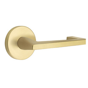 Emtek 5209-AG-US4 Argos Door Lever Privacy Set With Disk Rosette Satin Brass