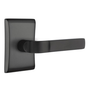 Emtek 5051-AST-US19 Aston Door Lever Dummy Set With Neos Rosette Flat Black