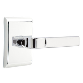 Emtek 5051-AST-US26 Aston Door Lever Dummy Set With Neos Rosette Polished Chrome