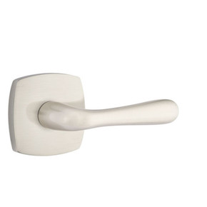 Emtek 5306-BA-US15 Basel Door Lever Dummy Set With Urban Modern Rosette Satin Nickel