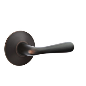 Emtek 5207-BA-US10B Basel Door Lever Privacy Set With Modern Rosette Oil Rubbed Bronze