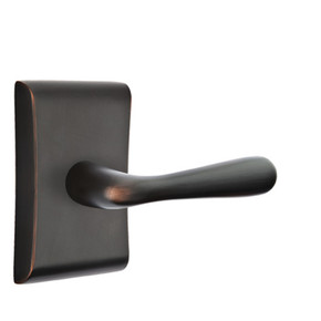 Emtek 5211-BA-US10B Basel Door Lever Privacy Set With Neos Rosette Oil Rubbed Bronze