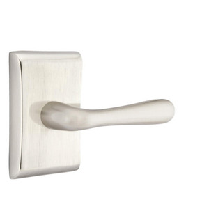 Emtek 5211-BA-US15 Basel Door Lever Privacy Set With Neos Rosette Satin Nickel