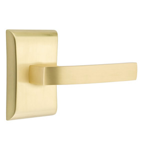 Emtek 5051-BRL-US4 Breslin Door Lever Dummy Set With Neos Rosette Satin Brass