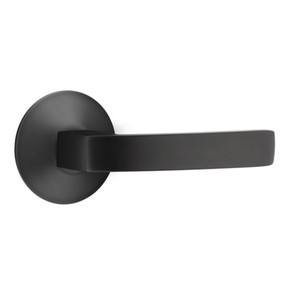 Emtek 5057-BRL-US19 Breslin Door Lever Dummy Set With Modern Rosette Flat Black