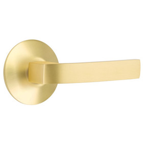 Emtek 5107-BRL-US4 Breslin Door Lever Passage Set With Modern Rosette Satin Brass