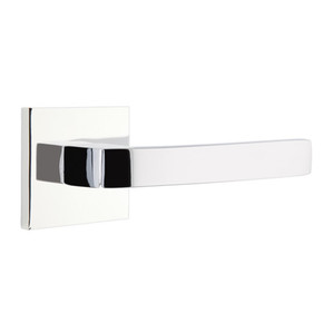 Emtek 5110-BRL-US26 Breslin Door Lever Passage Set With Square Rosette Polished Chrome