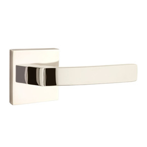 Emtek 5210-BRL-US14 Breslin Door Lever Privacy Set With Square Rosette Polished Nickel