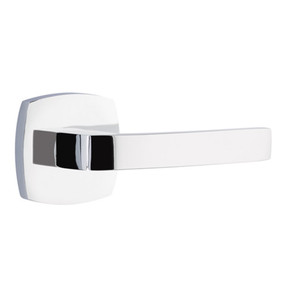 Emtek 5316-BRL-US26 Breslin Door Lever Passage Set With Urban Modern Rosette Polished Chrome