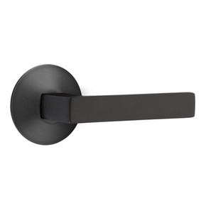 Emtek 5107-DT-US19 Dumont Door Lever Passage Set With Modern Rosette Flat Black