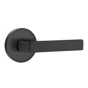 Emtek 5109-DT-US19 Dumont Door Lever Passage Set With Disk Rosette Flat Black