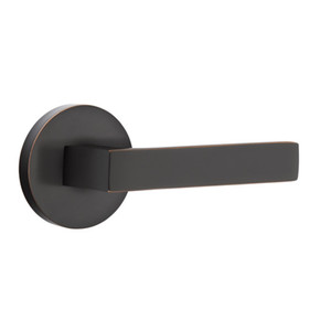 Emtek 5209-DT-US10B Dumont Door Lever Privacy Set With Disk Rosette Oil Rubbed Bronze
