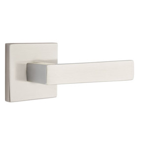 Emtek 5210-DT-US15 Dumont Door Lever Privacy Set With Square Rosette Satin Nickel