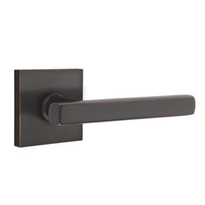 Emtek 5050-FRL-US10B Freestone Door Lever Dummy Set With Square Rosette Oil Rubbed Bronze
