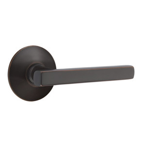 Emtek 5057-FRL-US10B Freestone Door Lever Dummy Set With Modern Rosette Oil Rubbed Bronze