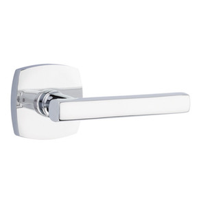 Emtek 5306-FRL-US26 Freestone Door Lever Dummy Set With Urban Modern Rosette Polished Chrome