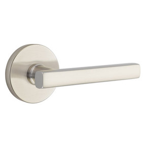 Emtek 5109-FRL-US15 Freestone Door Lever Passage Set With Disk Rosette Satin Nickel