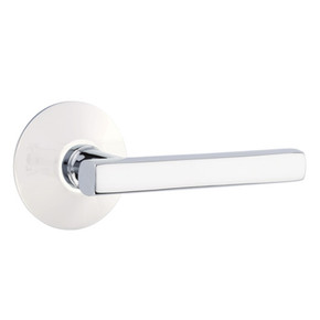 Emtek 5207-FRL-US26 Freestone Door Lever Privacy Set With Modern Rosette Polished Chrome