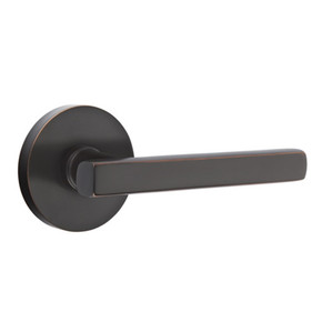 Emtek 5209-FRL-US10B Freestone Door Lever Privacy Set With Disk Rosette Oil Rubbed Bronze