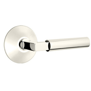 Emtek 5057-HEC-US14 Hercules Door Lever Dummy Set With Modern Rosette Polished Nickel