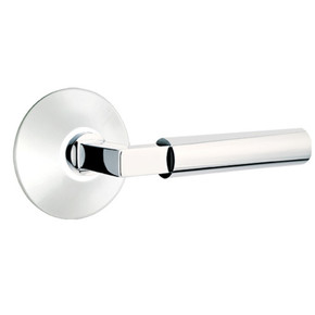Emtek 5057-HEC-US26 Hercules Door Lever Dummy Set With Modern Rosette Polished Chrome