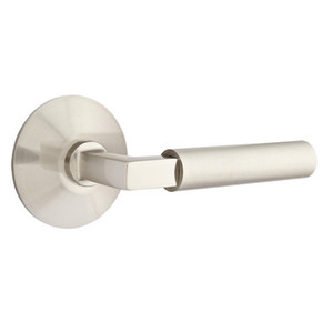 Emtek 5207-HEC-US15 Hercules Door Lever Privacy Set With Modern Rosette Satin Nickel
