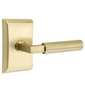 Emtek 5211-HEC-US4 Hercules Door Lever Privacy Set With Neos Rosette Satin Brass