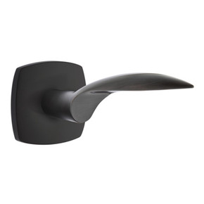 Emtek 5306-MC-US19 Mercury Door Lever Dummy Set With Urban Modern Rosette Flat Black