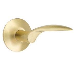 Emtek 5107-MC-US4 Mercury Door Lever Passage Set With Modern Rosette Satin Brass